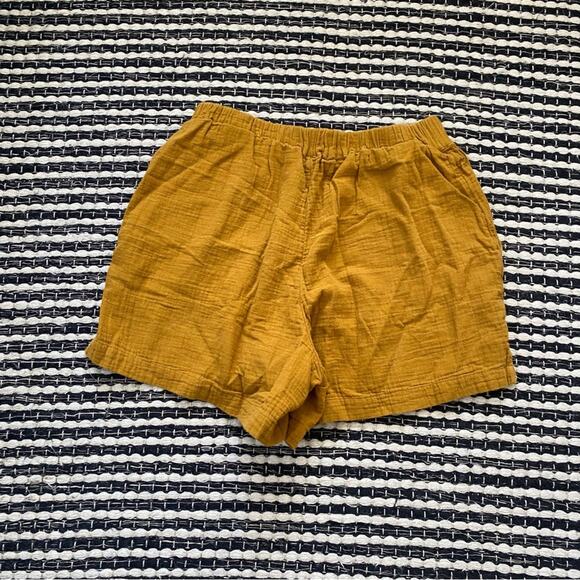 🌿Madewell Womens Button Brown Mustard Cotton Two Piece Shorts Outfit S - Picture 5 of 12